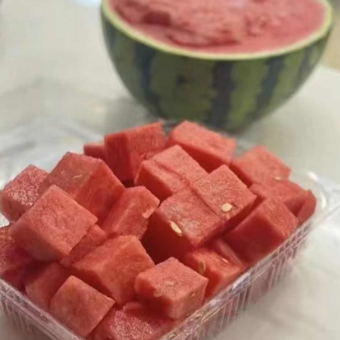 果切果切 脆甜麒麟西瓜一小盒一斤鲜果切小时达