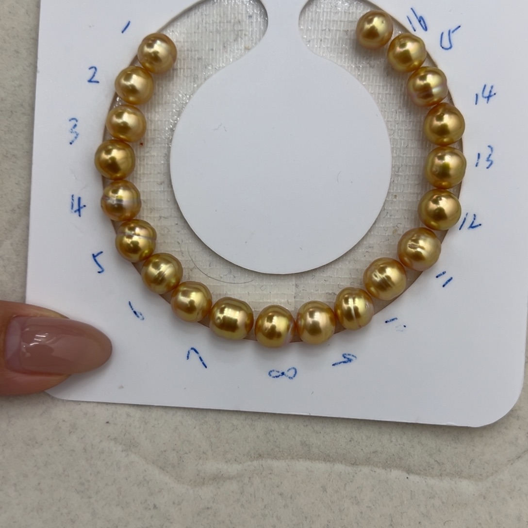 海水珍珠未镶嵌7-8.8小金豆手串