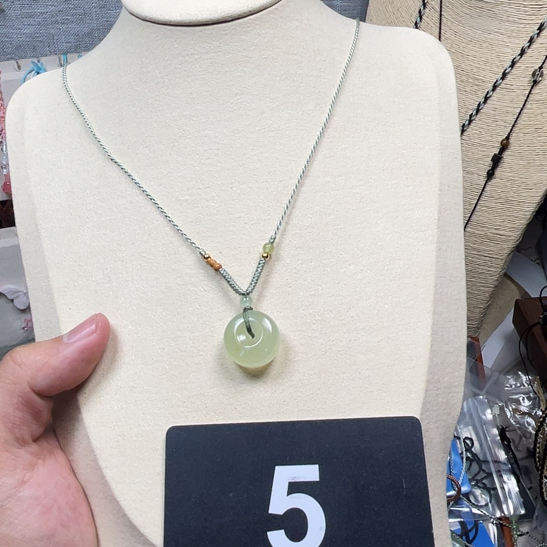 蛇纹石玉合金颈饰