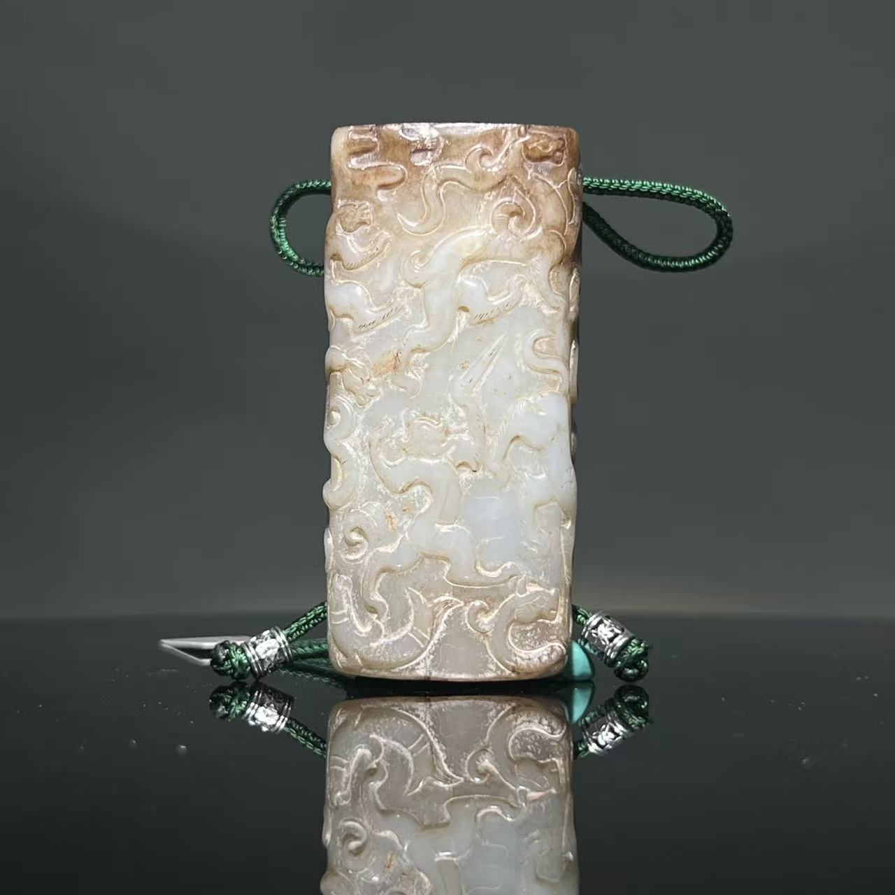 【明代】-和田玉螭龙玉勒2511090014