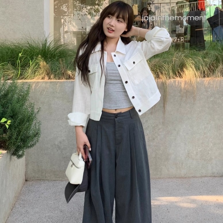 复古单宁美式休闲牛仔外套女2026新款宽松百搭夹克上衣