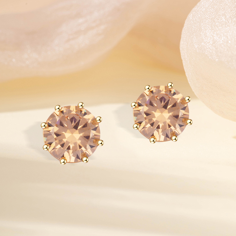 铜合金耳饰 镀K金设计师款时尚轻奢气质百搭简约精致耳饰~3402