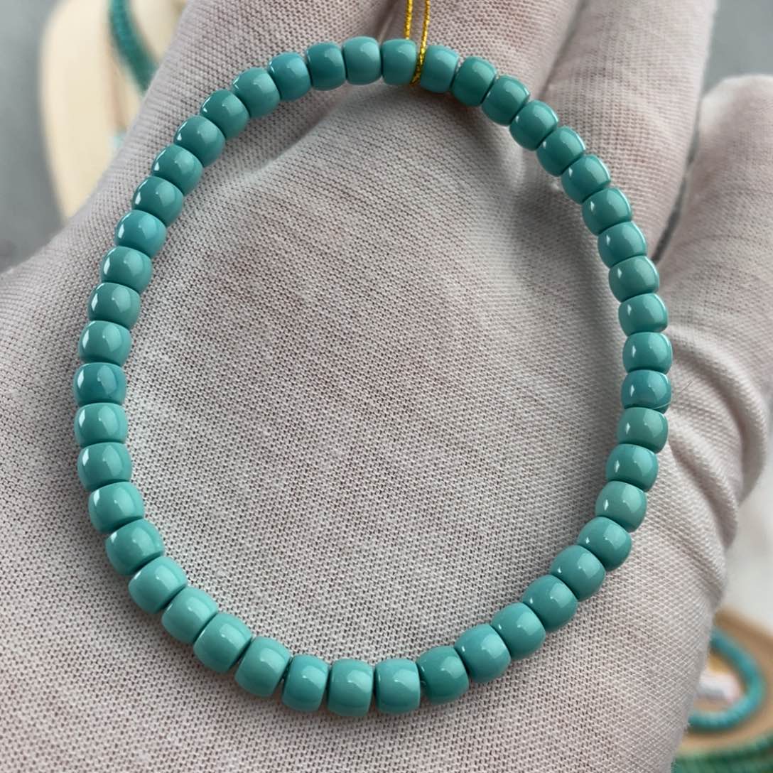 绿松石手链未镶嵌丫角山精品直切卡5