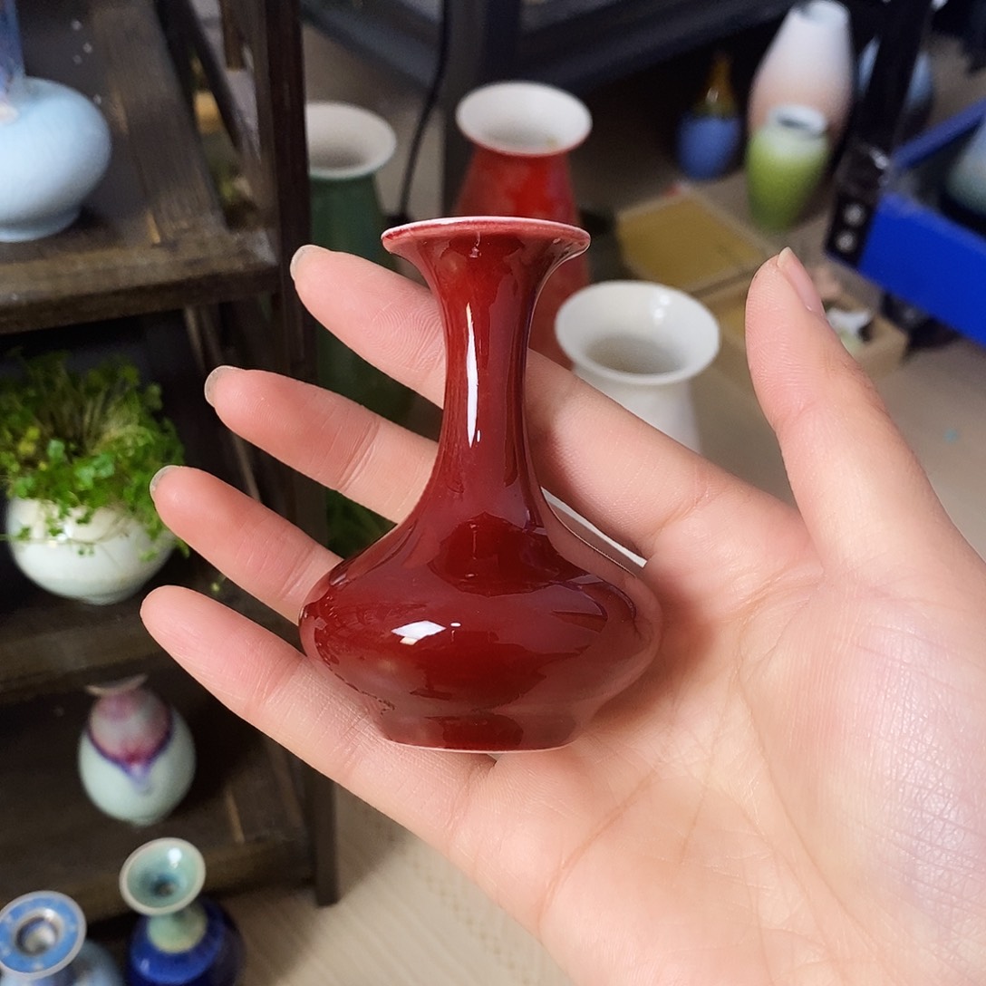 摆件你****~景德镇高温陶瓷小花瓶