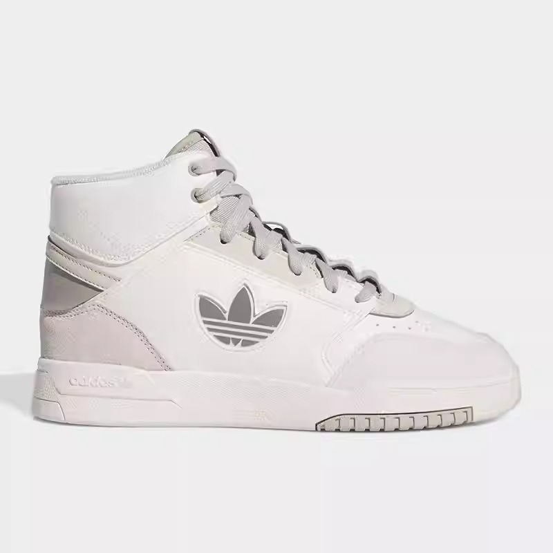 【A类微瑕】adidas 舒适 耐磨轻便 高帮板鞋女款灰白色 IF2694