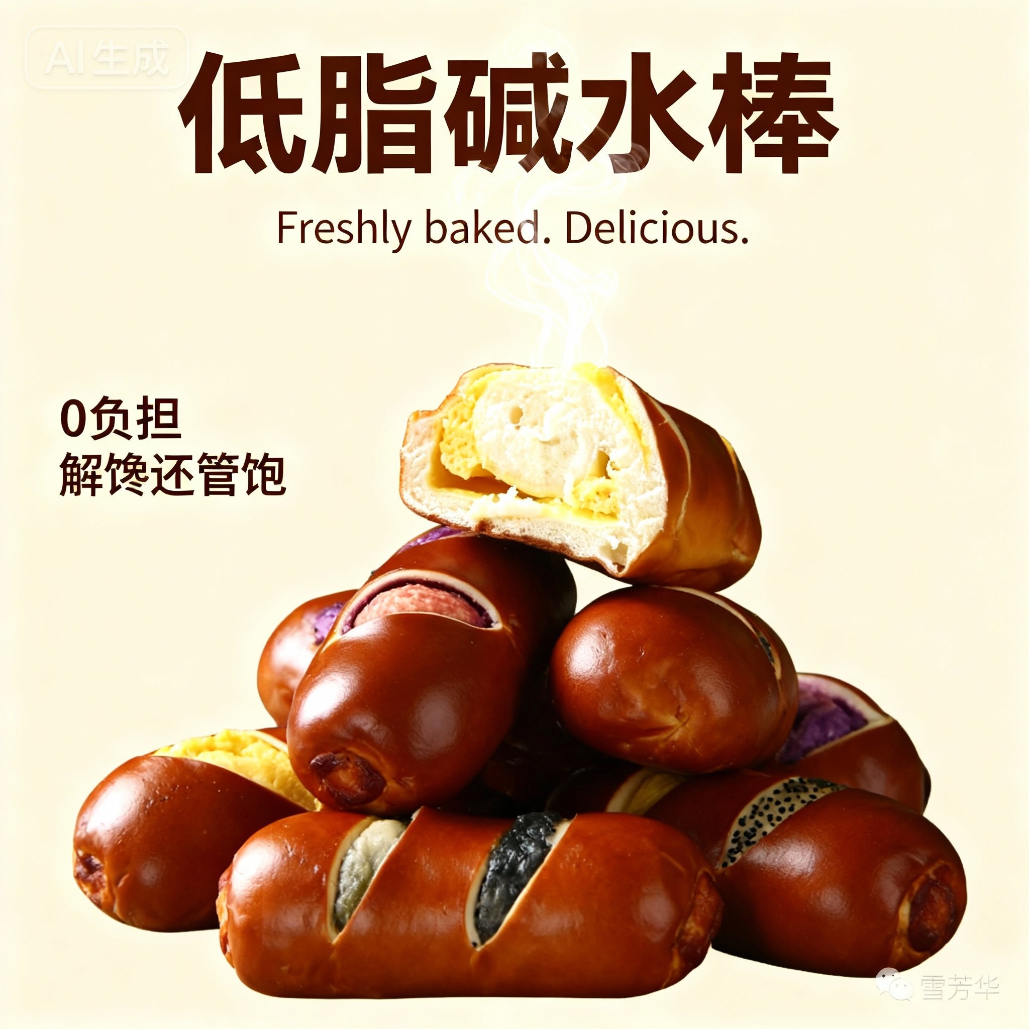 全麦碱水棒 【现做现发】早餐饱腹0负担 手撕绵密不噎口