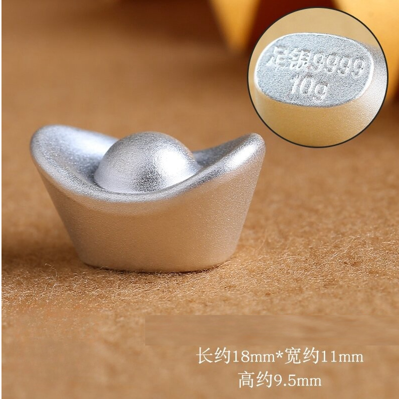 【618福利CC】9999实心古法元宝收藏送礼品古法磨砂元宝摆件