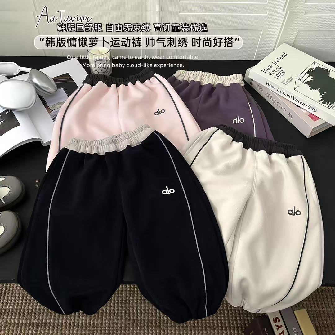 【高品质】秋冬新款男女童韩系休闲裤宽松洋气卫裤韩版无束缚舒服