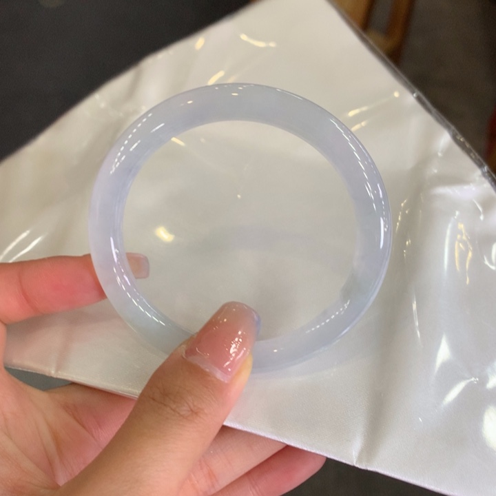 翡翠未镶嵌手镯53圈口