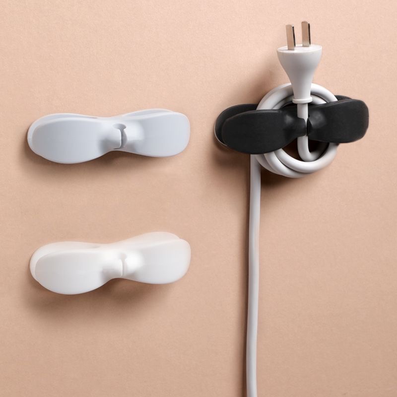 (12个)硅胶厨房收纳绕线器家用电器理线器插头固定器缠绕线夹电源