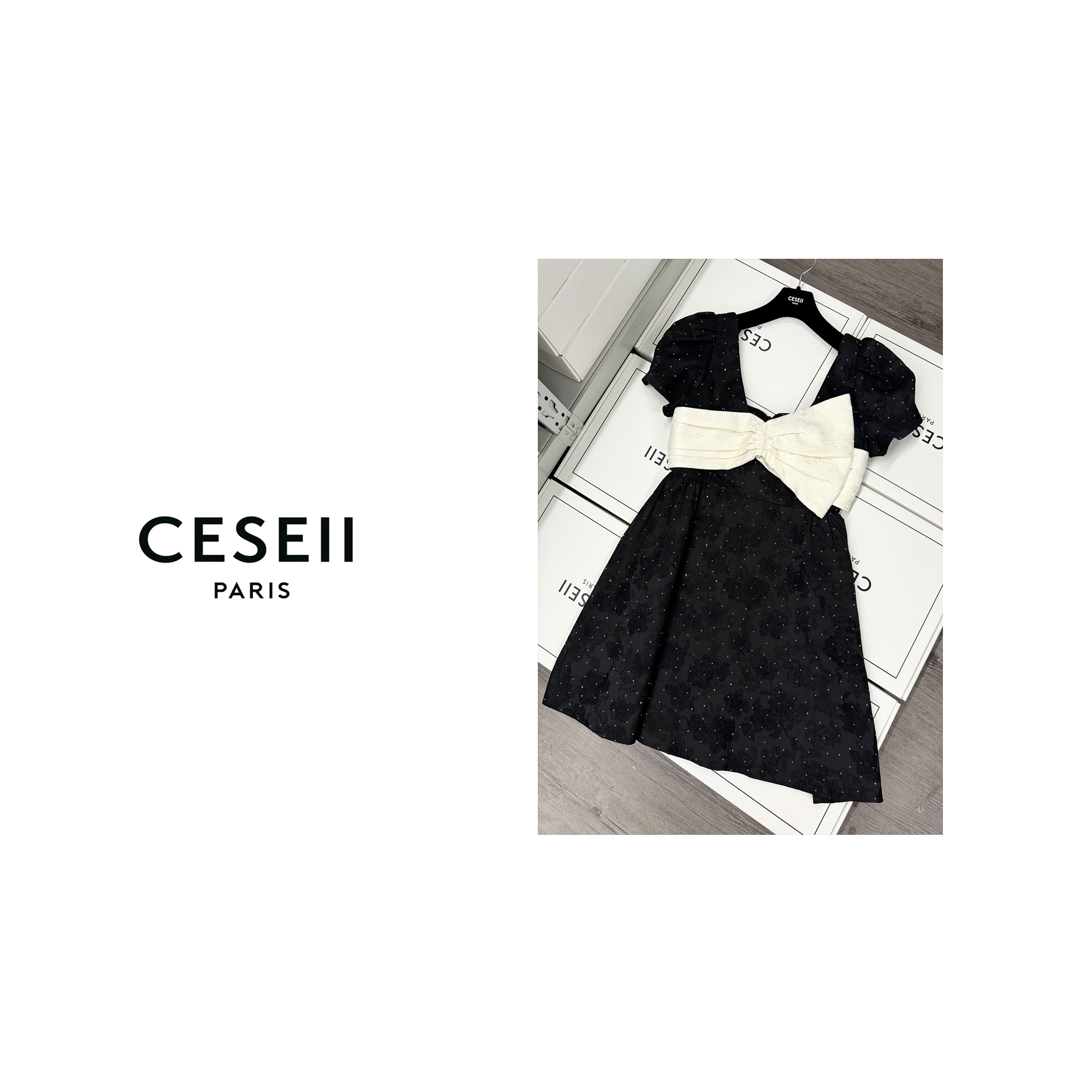 【25XJ369】2025新款顶版少女心可爱甜美收腰蝴蝶结连衣裙