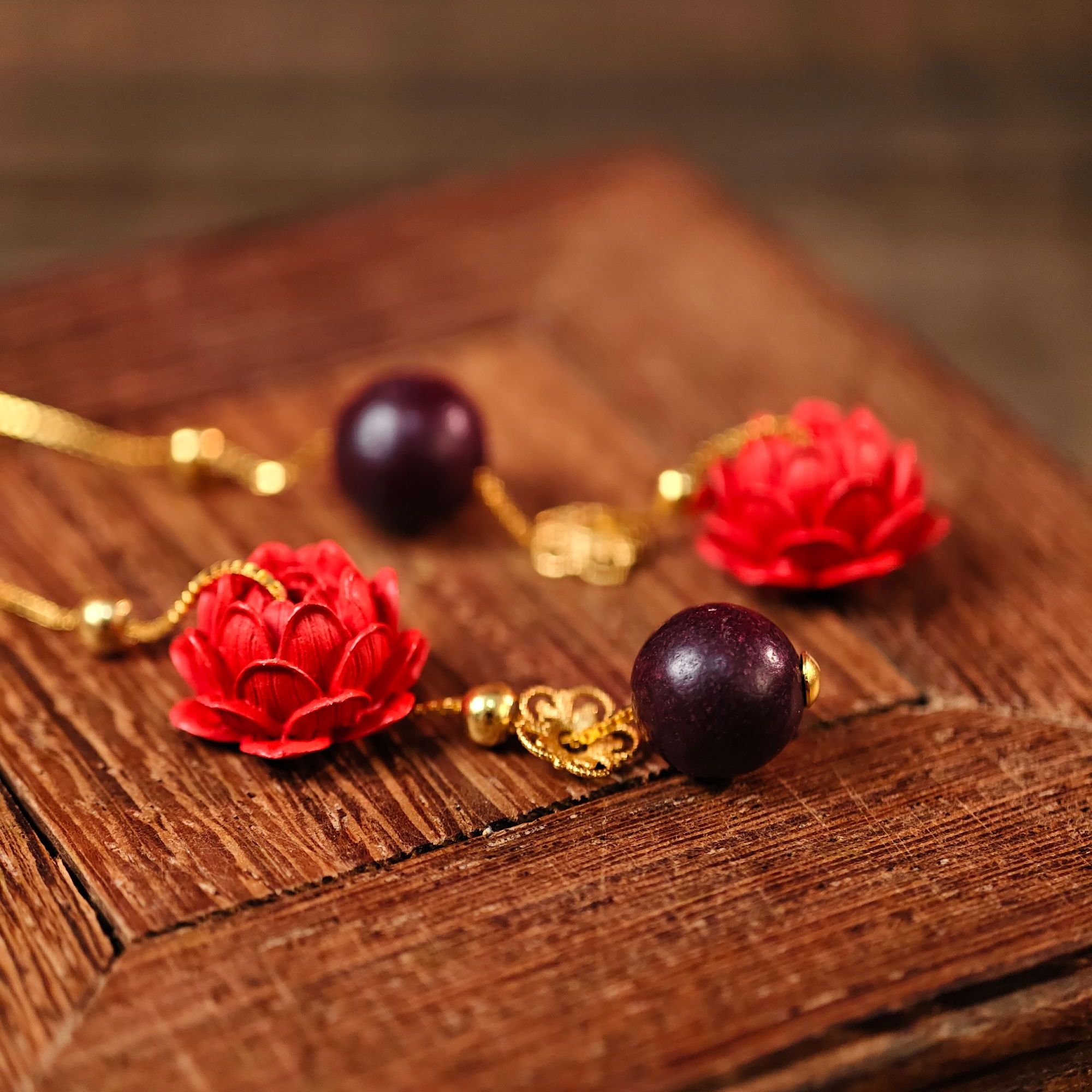 闻思香堂【芳绪】设计款-合香珠耳饰 WD007-2