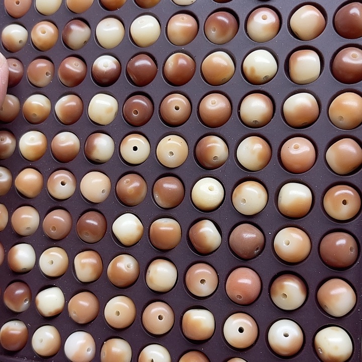 白玉菩提吊坠精品12-11暗夜桶珠110颗