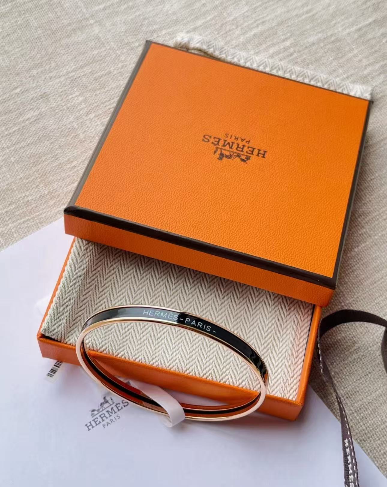 未使用 Hermes/爱马仕  黑色珐琅手镯 18187485