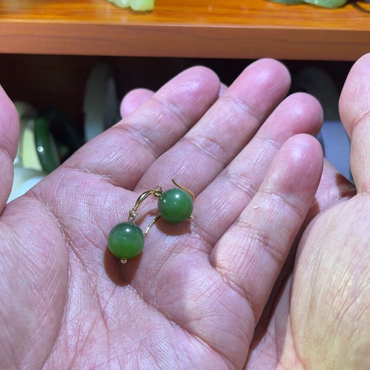 ****朗和田玉（碧玉）银S925镶嵌颈饰