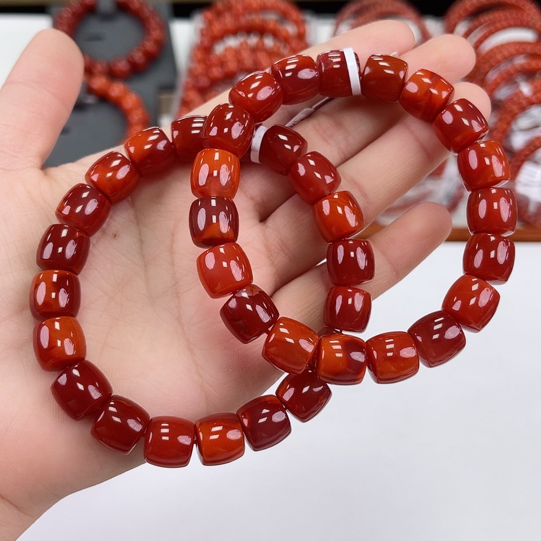 南红玛瑙瓦西直切单圈典藏级11（多样式发其一）未镶嵌