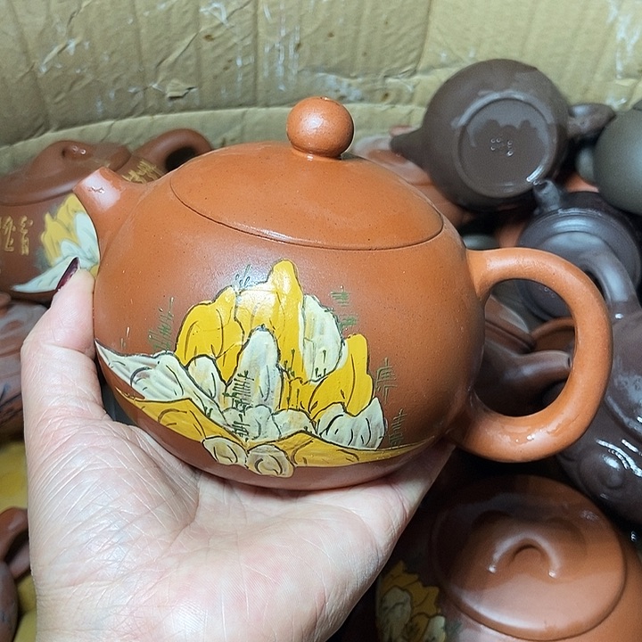 手工制作宜兴紫砂茶壶