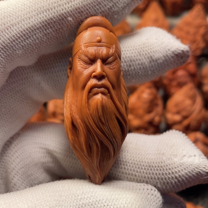 橄榄核手串/手链核雕关羽