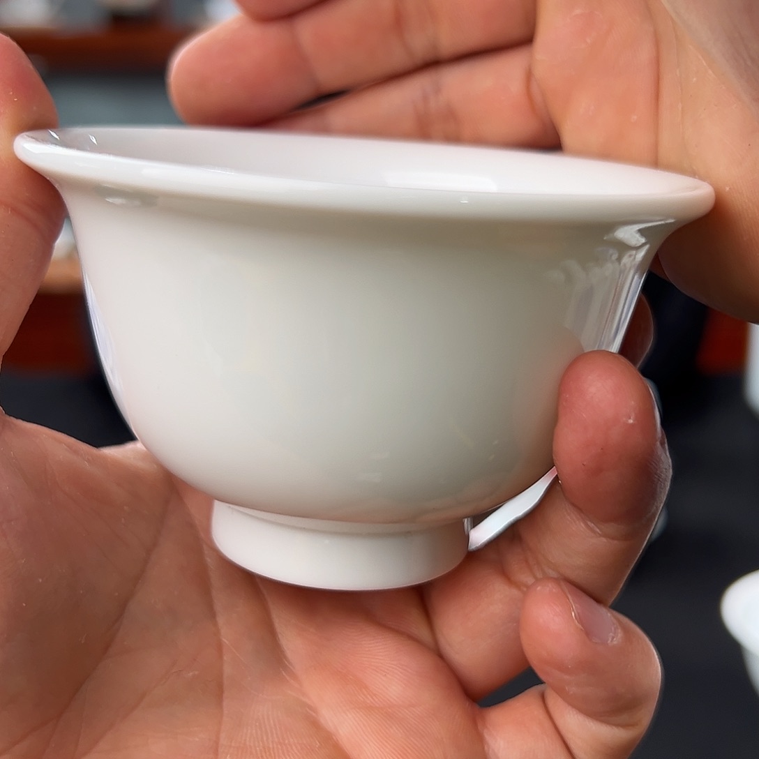 柴窑素胎压手杯一级品