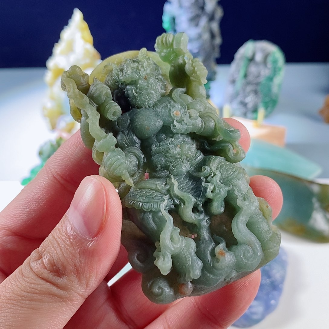 未镶嵌定制翡翠缅甸天然翡翠火神