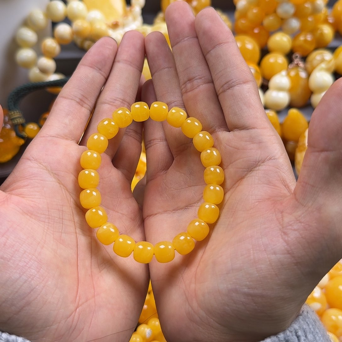 琥珀珠宝奇石未镶嵌同料老型10mm