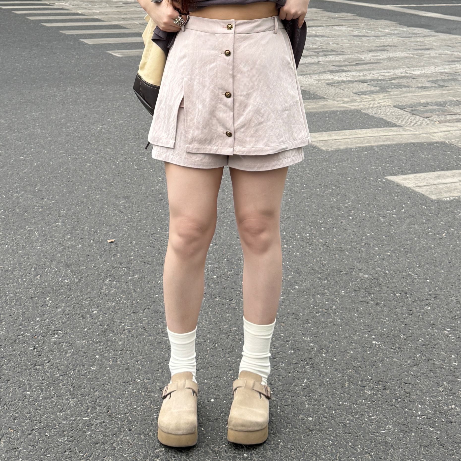 盈盈&南岛风大码女装设计感百搭短裙裤胖mm显瘦遮腿粗裙裤ZYY1667