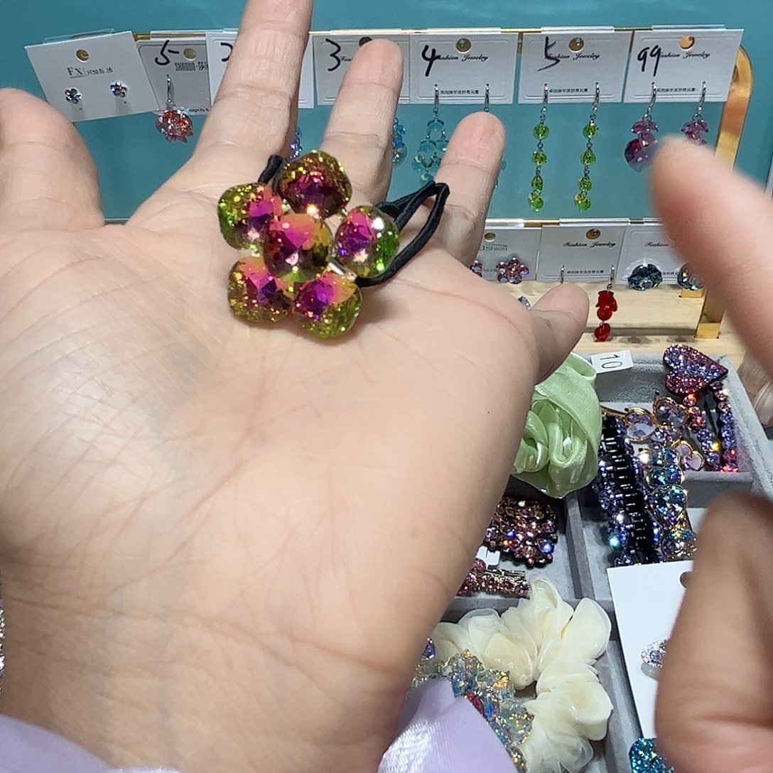 布艺铁合金耳钉钉