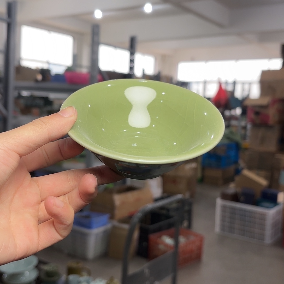 龙泉云间青瓷小米茶器