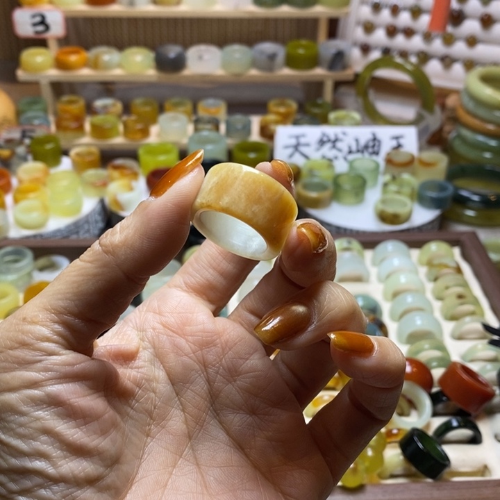 都***-岫玉未镶嵌戒圈岫玉精品指环