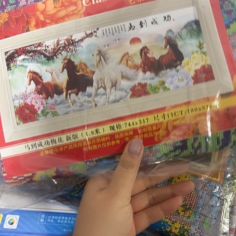 乳胶马到成功29.9满绣