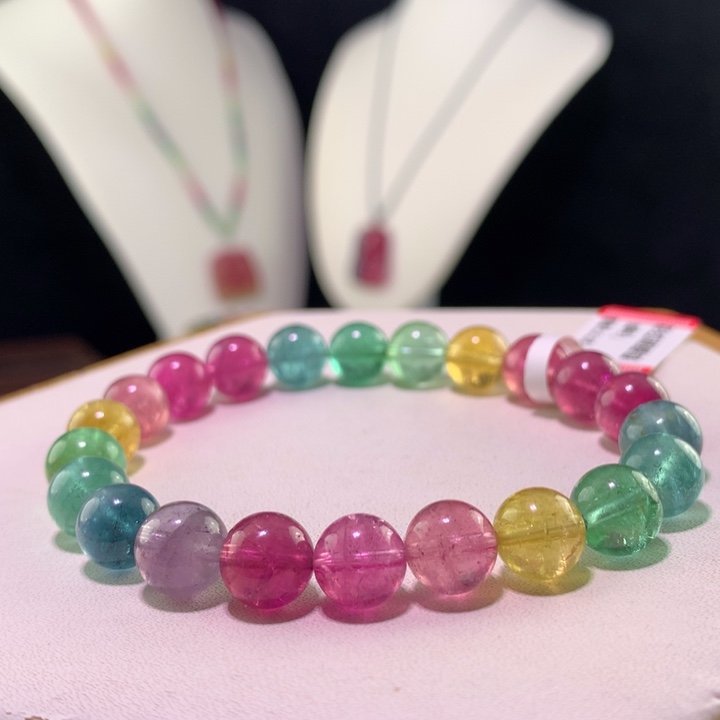 双色碧玺手链未镶嵌