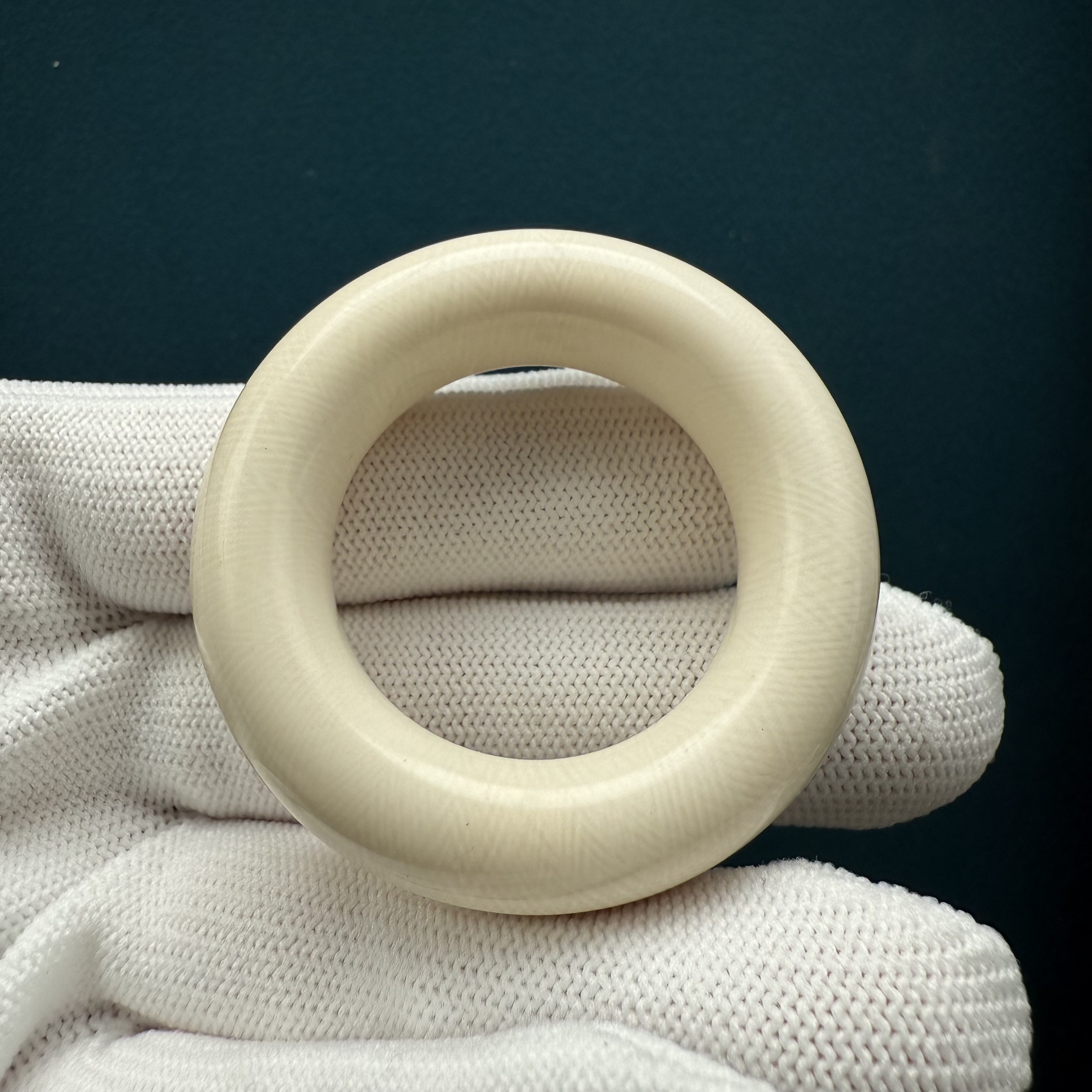 E12-52天然猛犸牙 牙圈子50*13.5mm支持复检 假一罚十