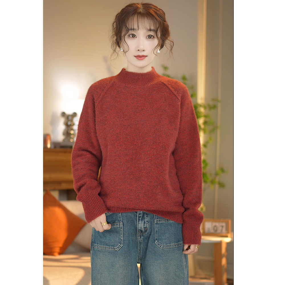 500克加厚【八股花纱】100%纯羊毛重磅合股插肩袖小羊baby绒毛