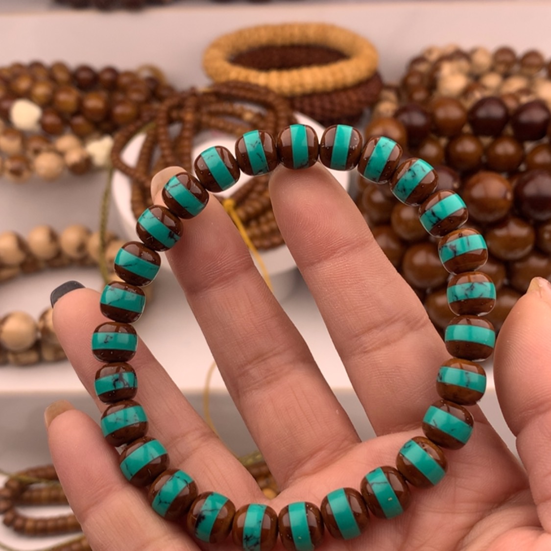 【闪购商品】紫金鼠手串实心纯肉一线天8