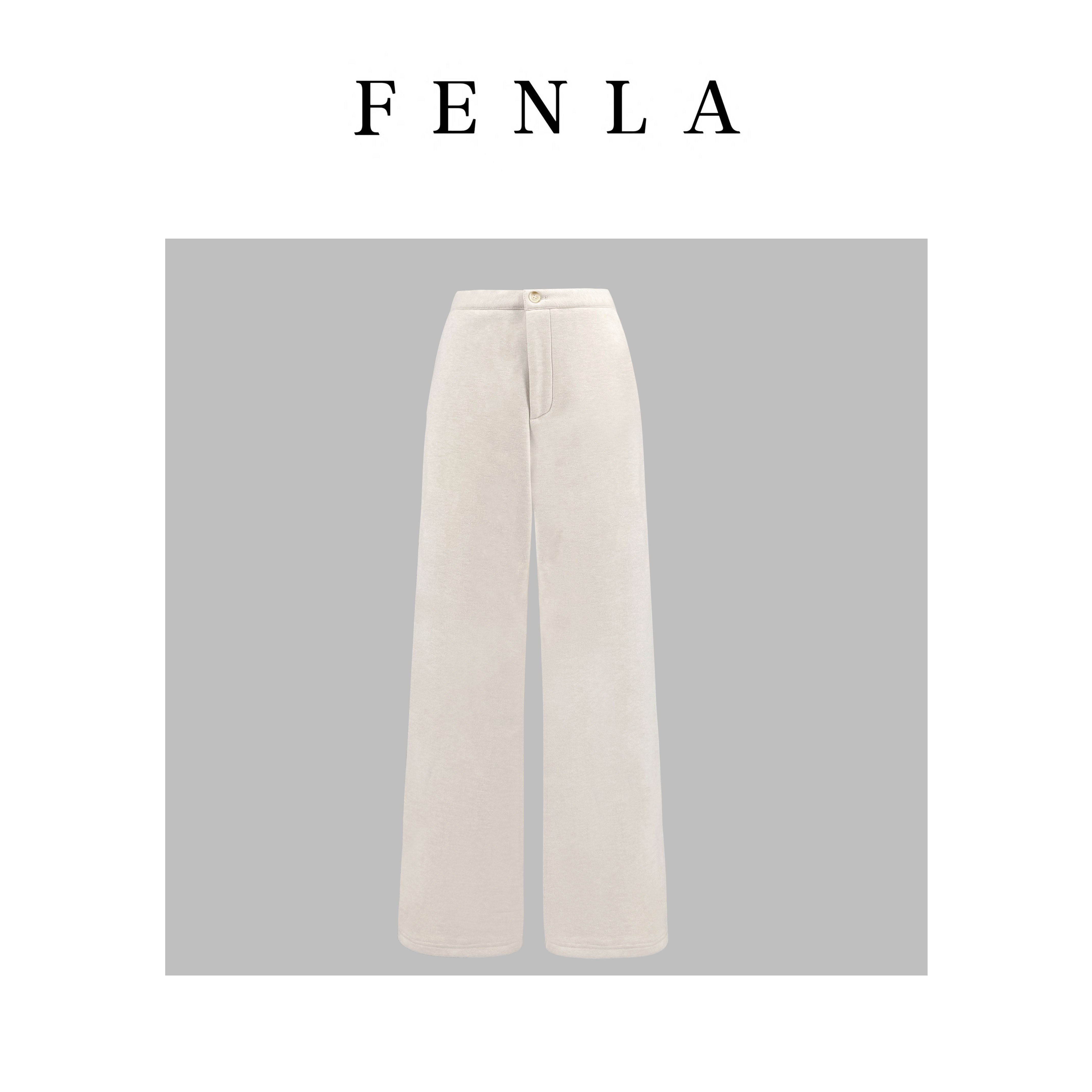 【惠姐私服】百搭显瘦高腰直筒通勤舒适休闲裤 85289