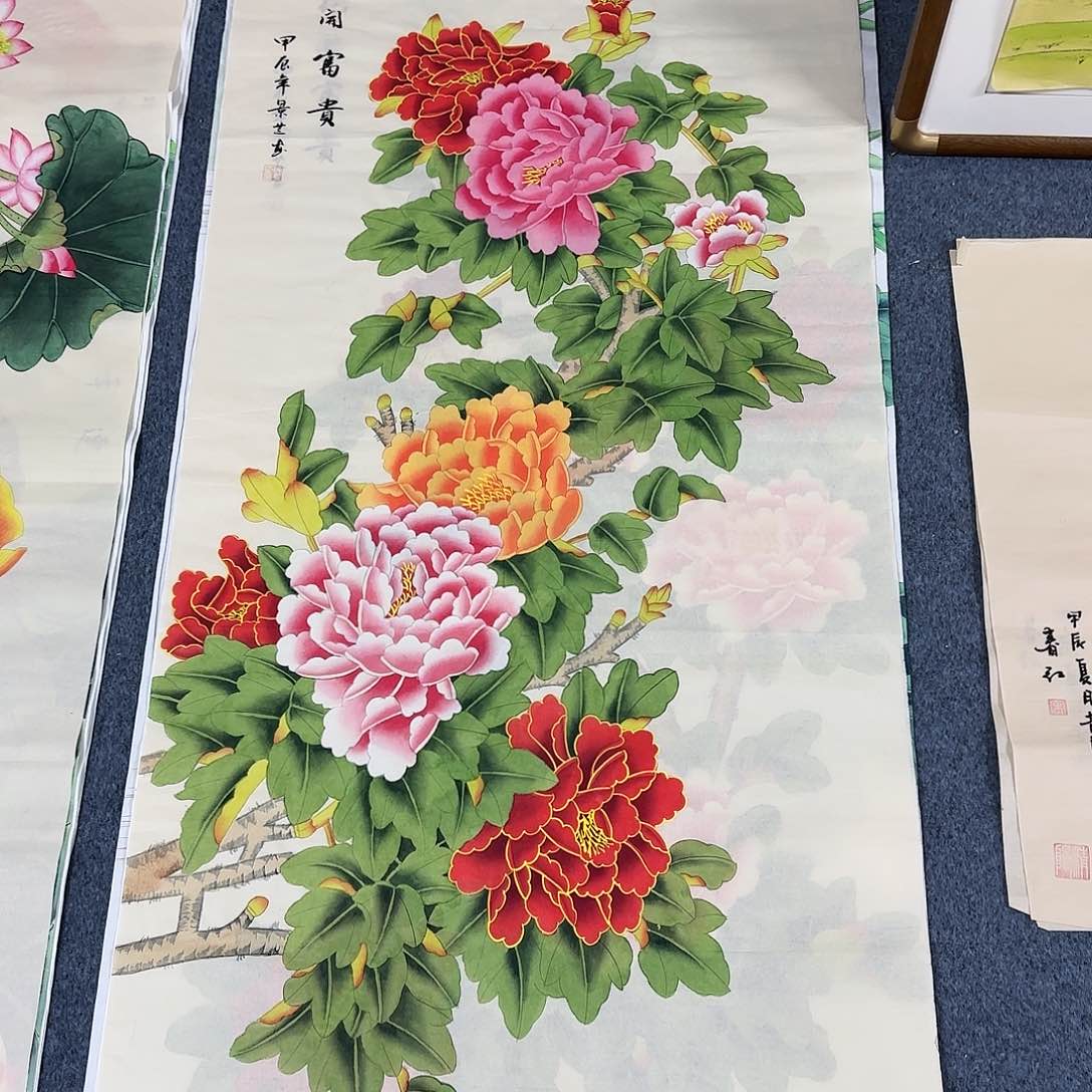 国画尺寸70X138手绘作品