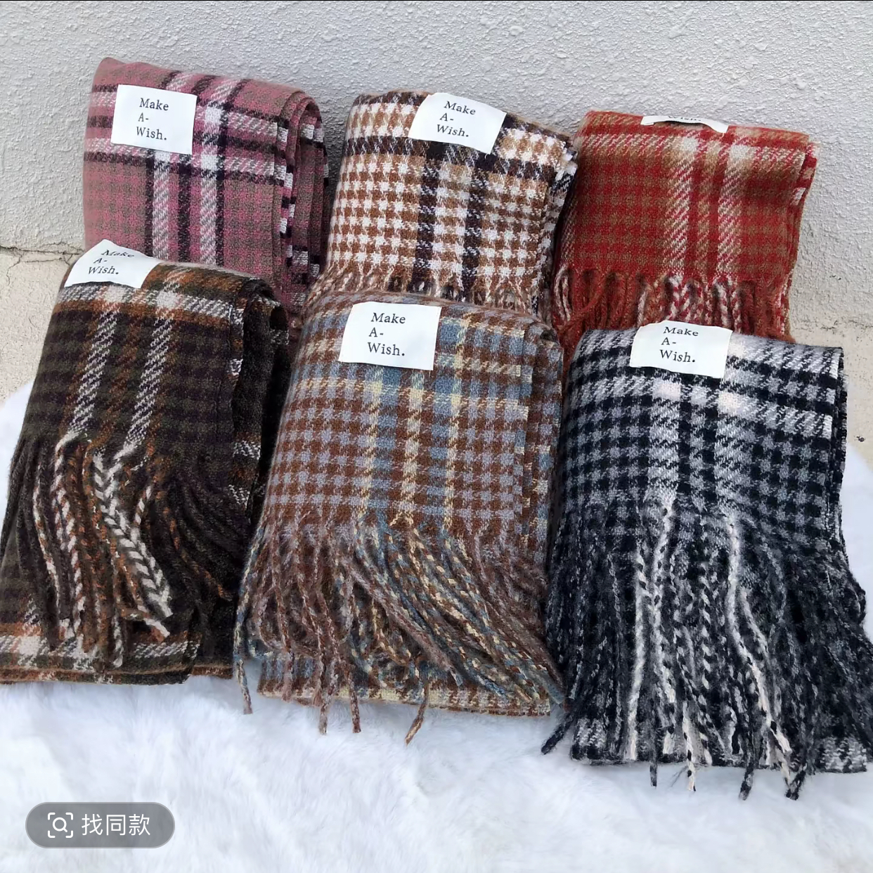 2025新款复古冬季格子披肩围巾百搭学生韩版韩版百情侣保暖围脖