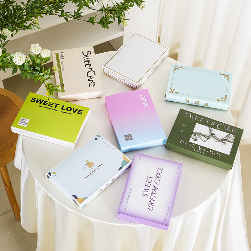 生日蛋糕餐具包装盒一次性蛋糕刀叉盒蜡烛刀叉盘收纳盒可定制logo