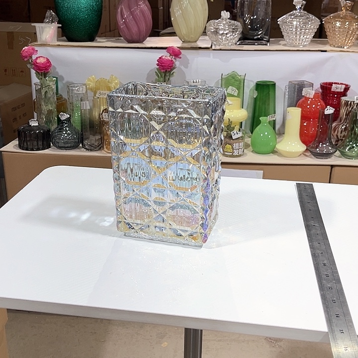玻璃高20口12水晶玻璃花瓶嘎嘎好看