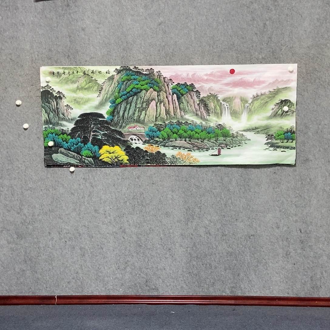 国画小六尺山水一副