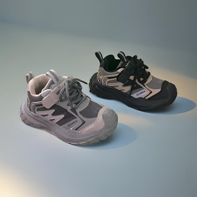 儿童新款二棉加绒防踢防滑男童女童时尚百搭魔术贴运动鞋666