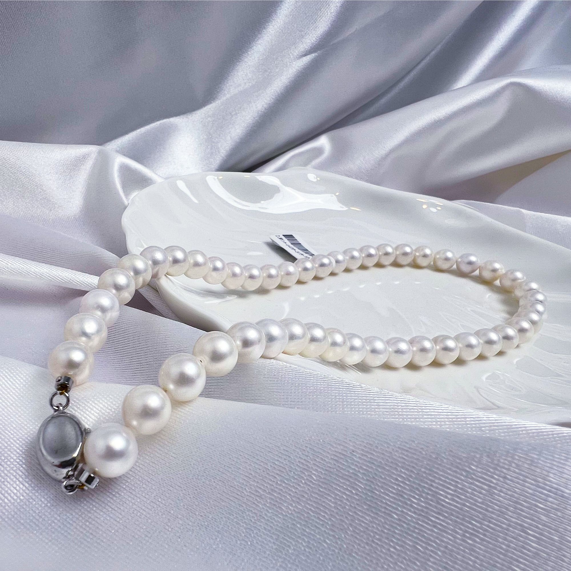 【溪源珠宝】温柔玫瑰五星欧若拉无核珍珠颈饰8-9+mm