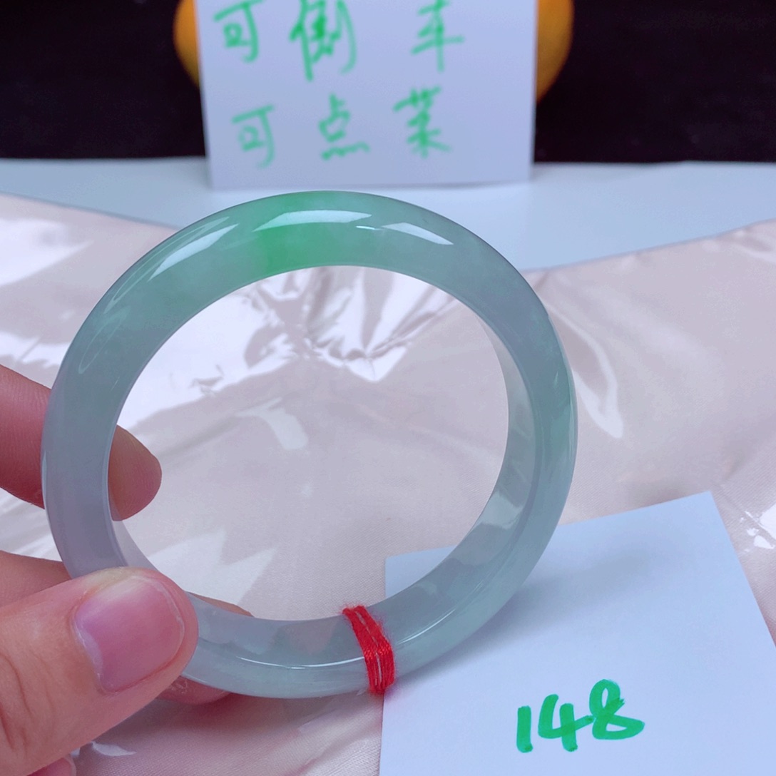 未镶嵌手镯翡翠缅甸天然A货翡翠手镯56.8