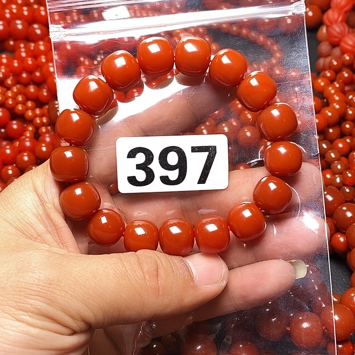 啊***哦南红玛瑙未镶嵌手链