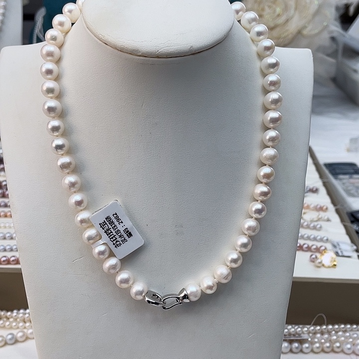 淡水珍珠颈饰未镶嵌卡9➕极光白炫彩