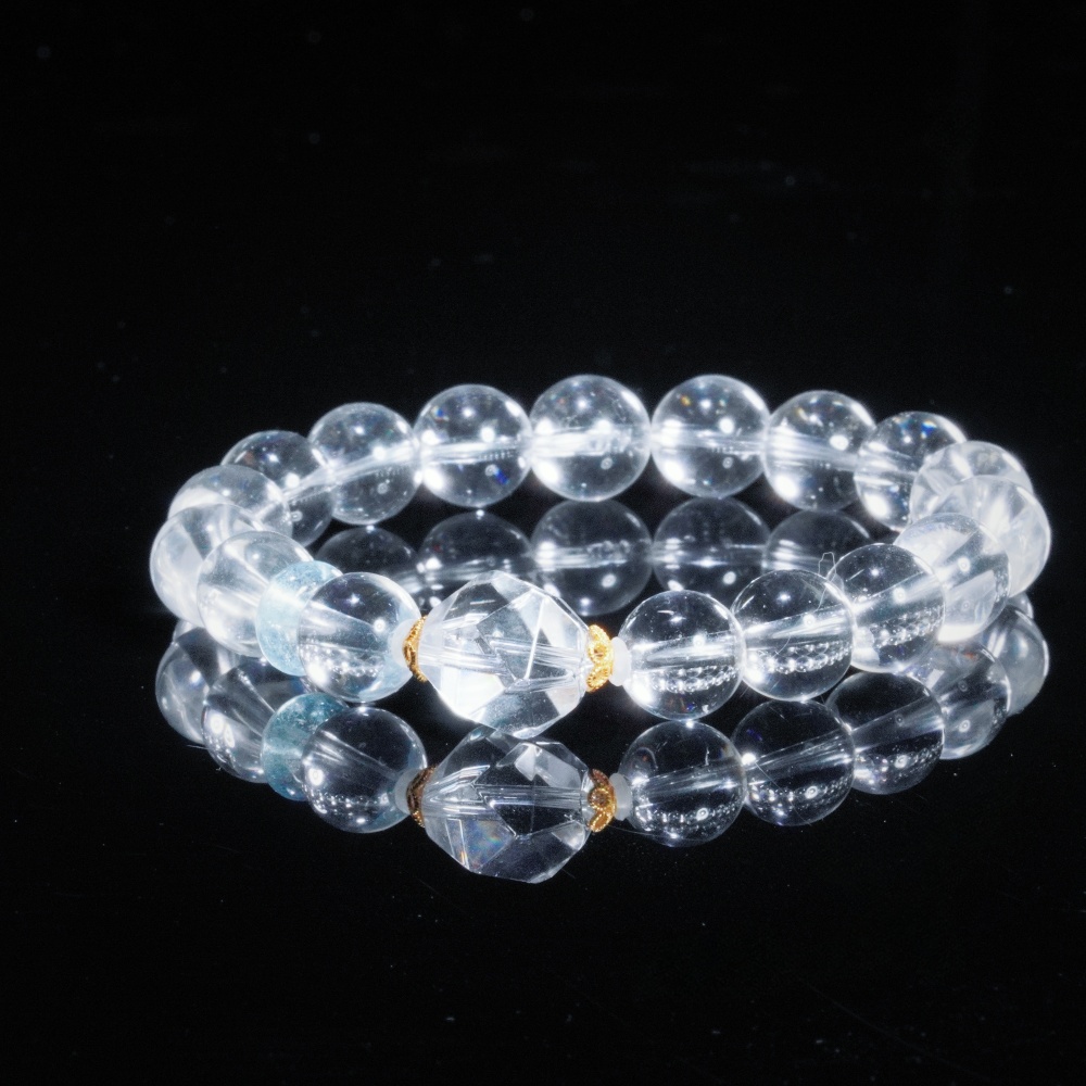 DIY简约百搭白水晶手串(多样性发一）