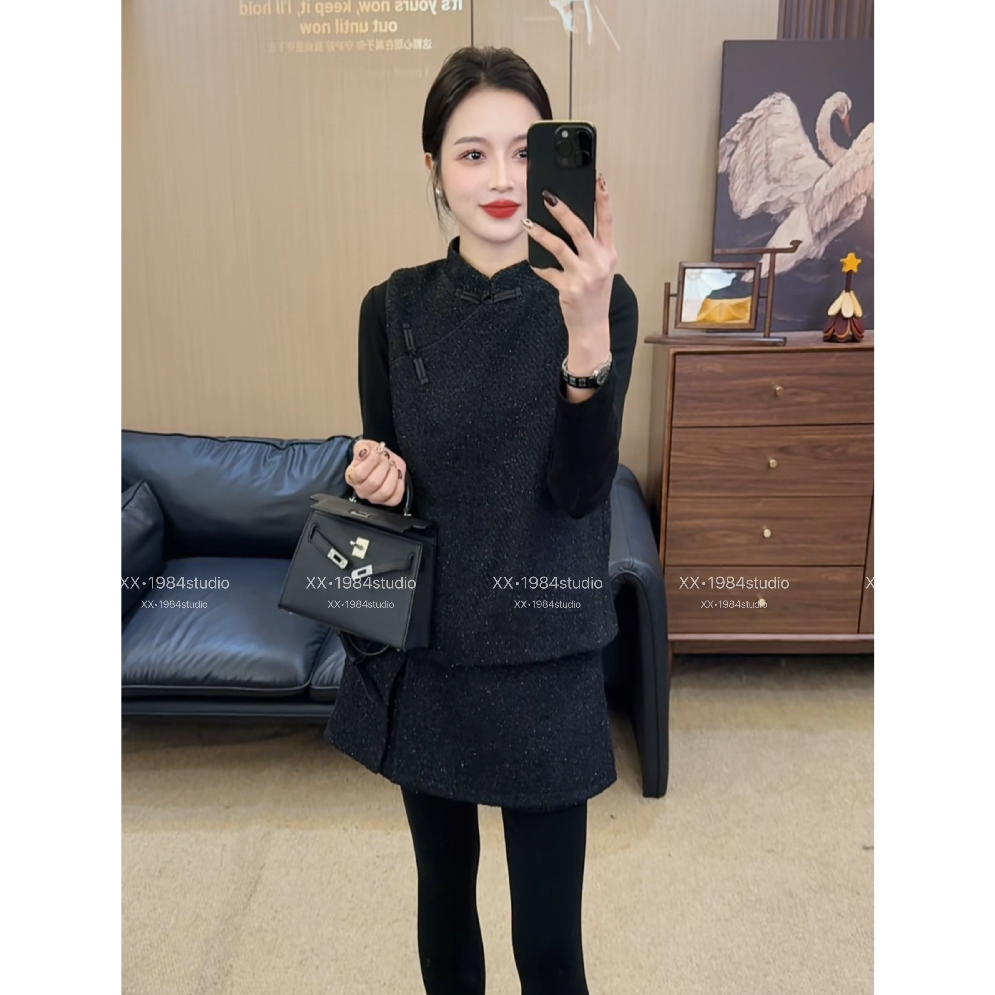 1984 精选【三件套】洋气秋冬款国风特色小众时尚套装