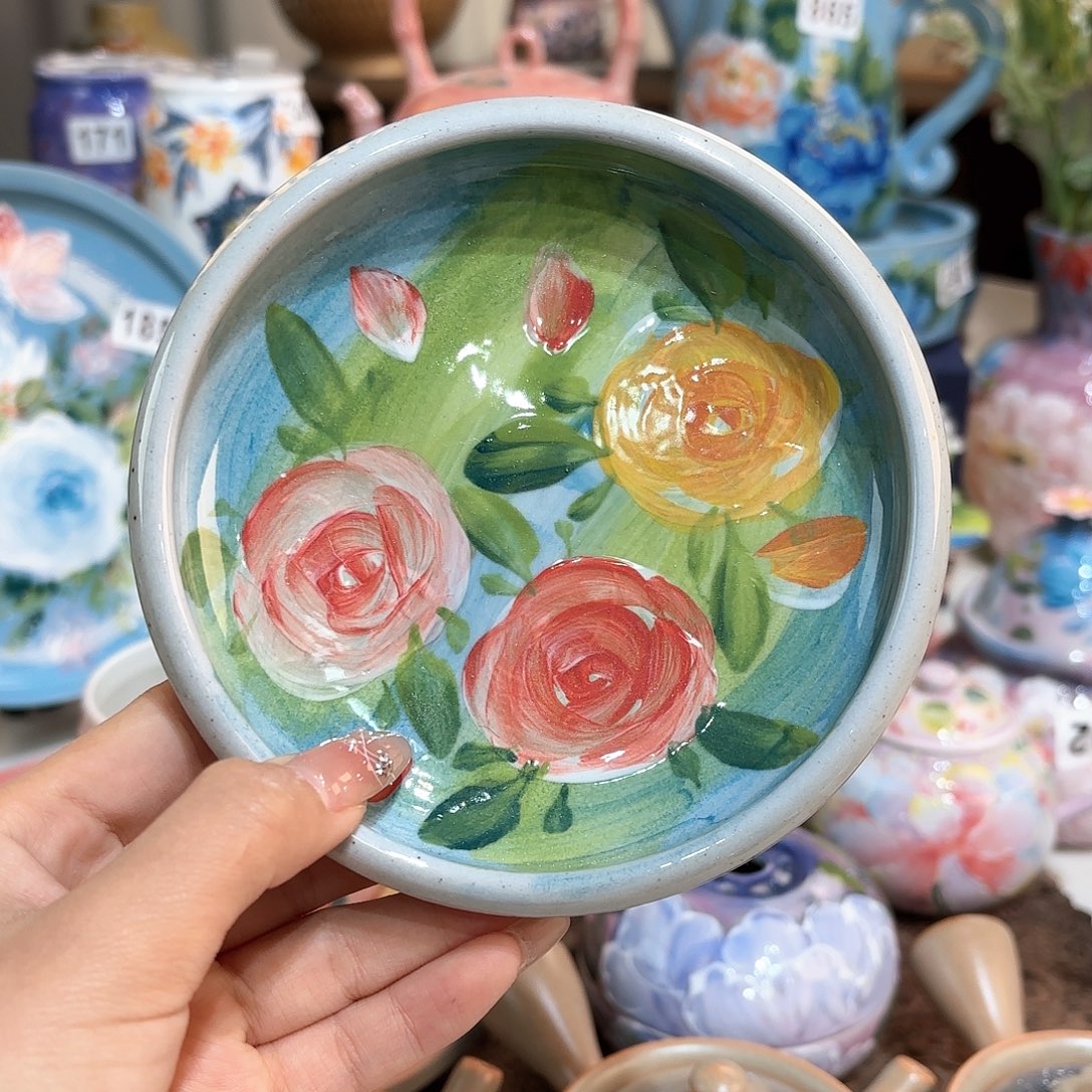 景德镇手绘高温釉下彩陶瓷茶具