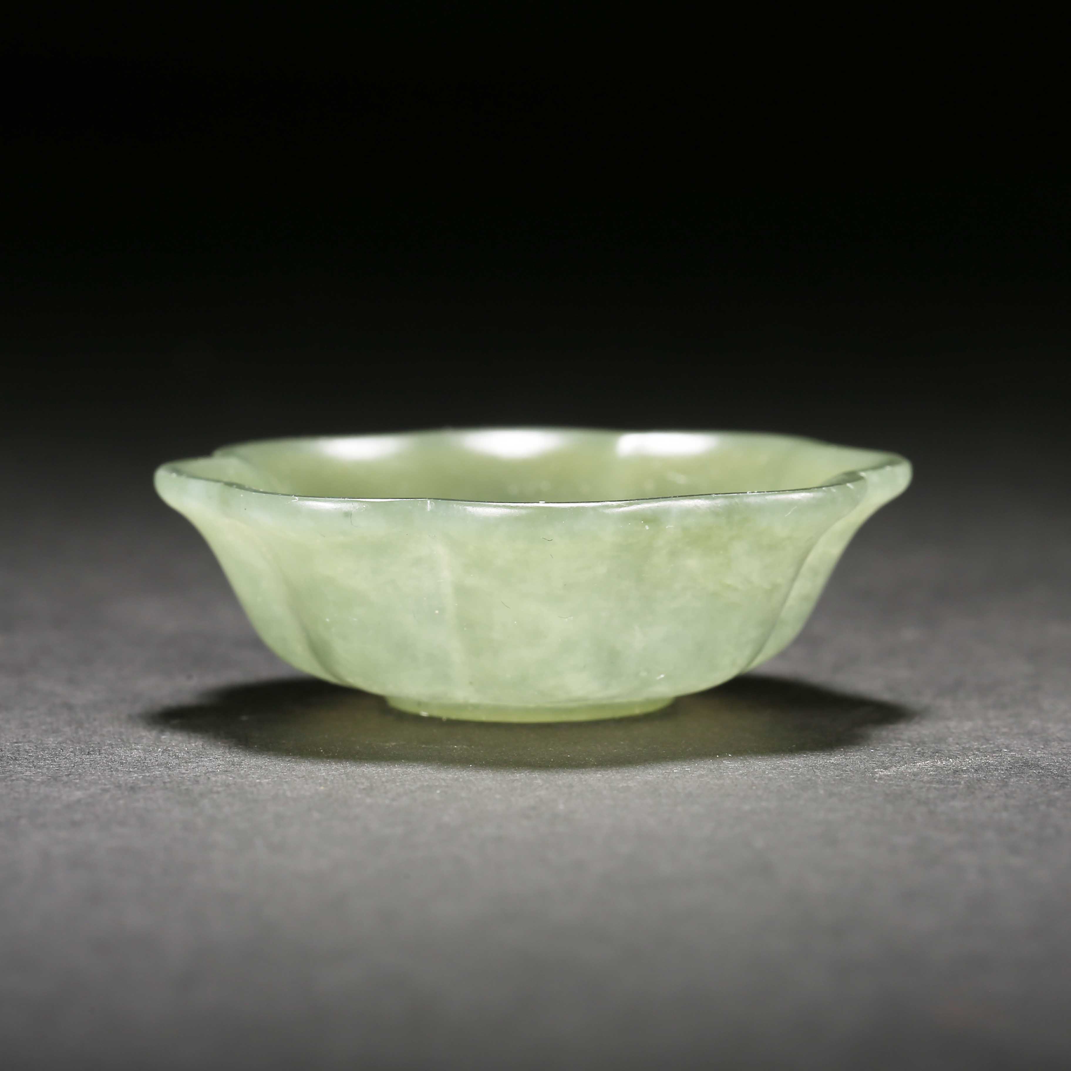 清代*和田玉花口杯/WBLGR25918067/和田玉【北京文博】