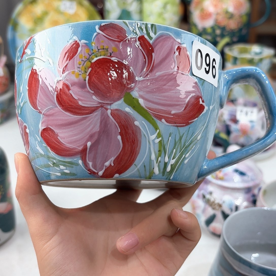 景德镇手绘高温釉下彩陶瓷茶具